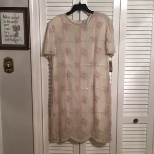 Lattice Floral Andrianna Papell dress